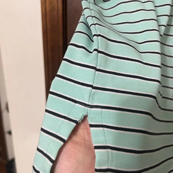 Ralph Lauren Polo Shirt Men's Large Blue Stripes White Pony Preppy - Picture 6 of 7